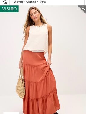 NWT Rust Maxi Skirt